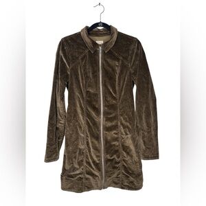 Pilcro Brown Velvet Teddy Dress